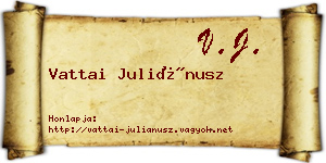 Vattai Juliánusz névjegykártya